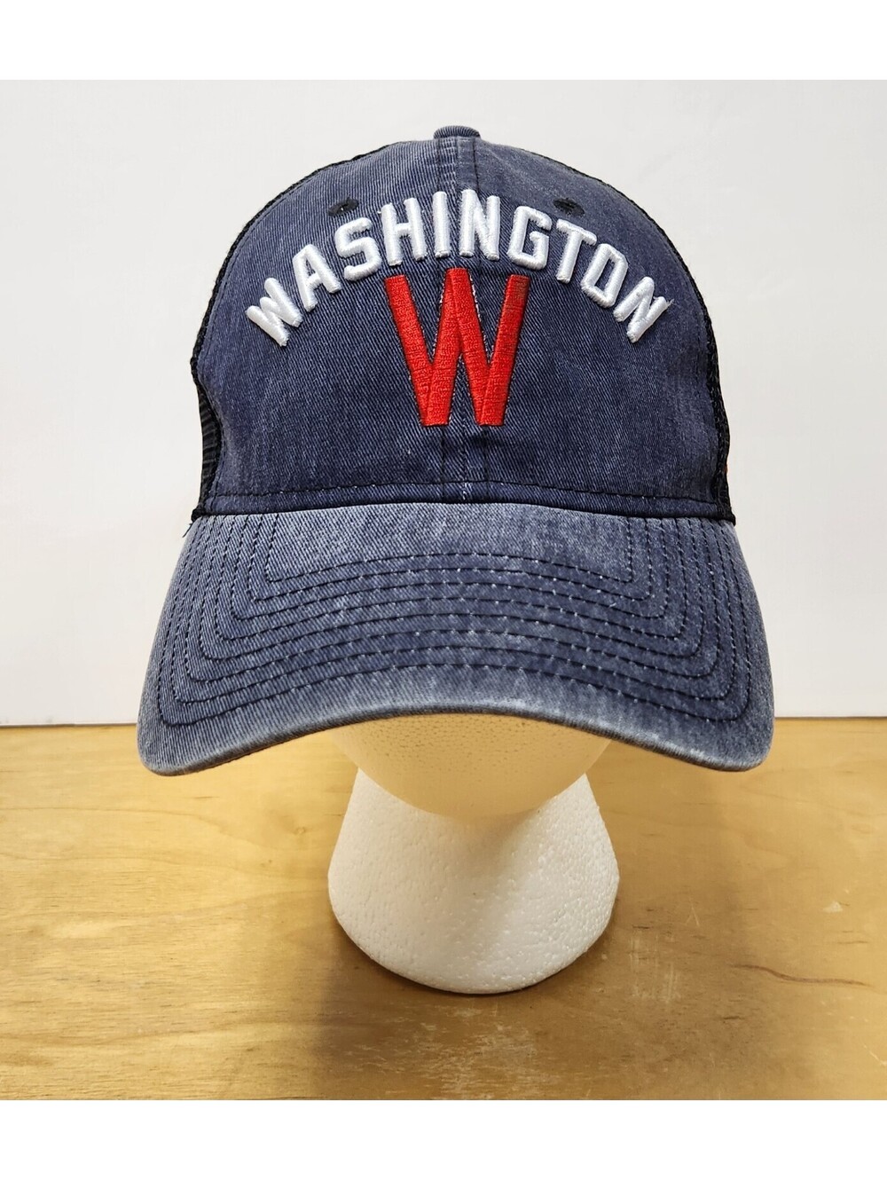 New Era Women's Washington Nationals Trucker Hat Retro Senators Mashup Denim